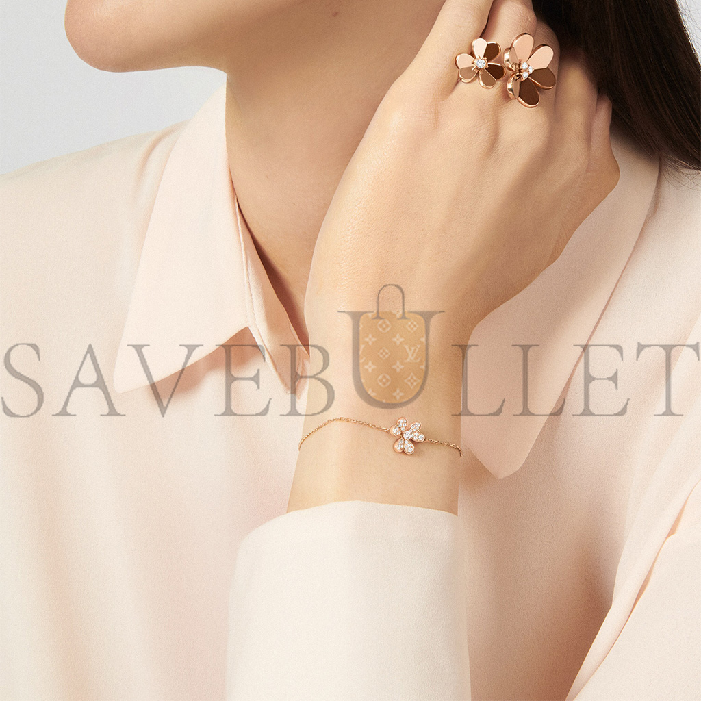 v*n cl*f arpels frivole bracelet, mini model - rose gold, Di*m*nd  vcarp7rd00